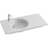 Раковина Jacob Delafon Odeon Rive Gauche EXAU112-00 101x51,2 см L, накладная, подвесная, белый