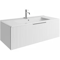 Тумба под раковину ЗОВ Кито Флавио K100FB 99 см, подвесная, белый матовый