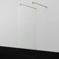 Душевая перегородка WasserKRAFT Vechte 60W39BG 89,4 см, профиль золотой матовый, стекло прозрачное