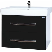 Тумба черный глянец/белый глянец 74,5 см Bellezza Рокко 4635313670044                 