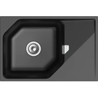 Кухонная мойка Rivelato Locus LS-75 nero 75x50 см, черный