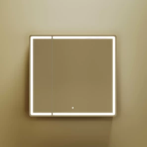 Изображение товара зеркальный шкаф sancos mi80ech 79x74 см r, с led-подсветкой, сенсорным выключателем, диммером, дуб чарльстон