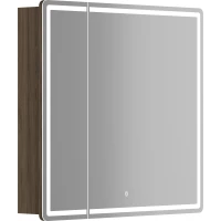 Зеркальный шкаф Sancos MI80ECH 79x74 см R, с LED-подсветкой, сенсорным выключателем, диммером, дуб чарльстон