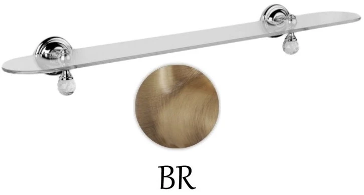 

Полка стеклянная 60,5 см бронза Tiffany World Crystal TWCR118br-sw