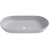 Раковина-чаша Wellsee Chic Riviera 326815000 80x40 см, накладная, серый матовый