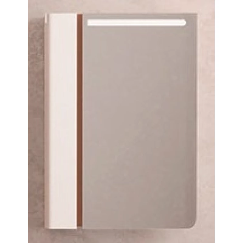 Зеркальный шкаф 59,7x84,9 см темный лен/белый Velvex Crystal Cub zsCUB.60-11.21.27