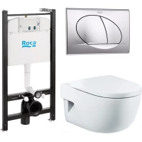 Комплект подвесной унитаз + система инсталляции Roca Meridian 893104110