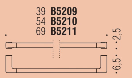 Полотенцедержатель 69 см Colombo Design Nordic B5211