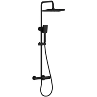 Душевая система Wonzon & Woghand WW-AE33110-MB 270x200 мм, CoolStart, со смесителем, черный матовый