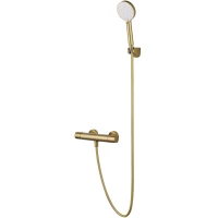 Термостат для душа Wonzon & Woghand Inn 6 WW-B2029-A-BG с душевым гарнитуром, золотой матовый