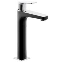 Смеситель для раковины Adell Azure 156845504 без донного клапана, хром/черный