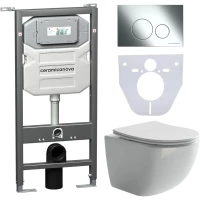 Комплект подвесной унитаз Ceramica Nova Forma CN3009 + система инсталляции Ceramica Nova Envision Round CN1001CH + CN1000