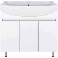 Тумба под раковину Misty Амур Э-Аму01080-021Н 79,3 см, напольная, белый глянец