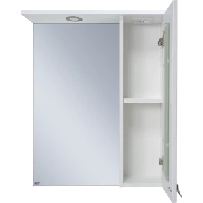 Изображение товара зеркальный шкаф misty урал э-ура-04050-021п 50x72 см r, с подсветкой, выключателем, белый глянец