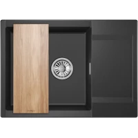 Кухонная мойка Granula 7003, ЧЁРНЫЙ 70x50 см, черный