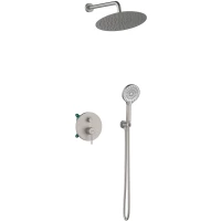 Душевой комплект Lemark Beluga LMF-8055B-BN 300 мм, со смесителем, никель матовый