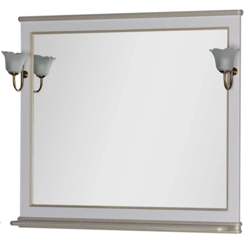 Зеркало 112,2x100 см белый/золото Aquanet Валенса 00182648