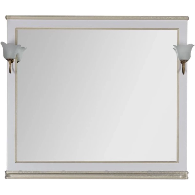 Зеркало 112,2x100 см белый/золото Aquanet Валенса 00182648