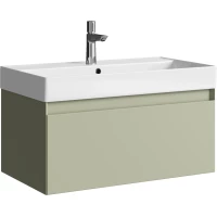 Тумба под раковину Aqwella 5 Stars Geometria GE01081SH 79,2 см, подвесная, шалфей зеленый матовый