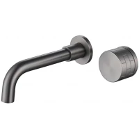 Смеситель для раковины Feramolli Amos GM678-21 CoolStart, встраиваемый, графит матовый