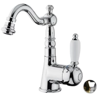 Смеситель для биде Emmevi Laguna 40514/CO с донным клапаном, хром/золотой