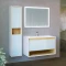 Комплект мебели белый/дуб 97 см Jorno Glass Gla.01.97/P/W + Mol.08.100/W + Gla.02.92/W - 2