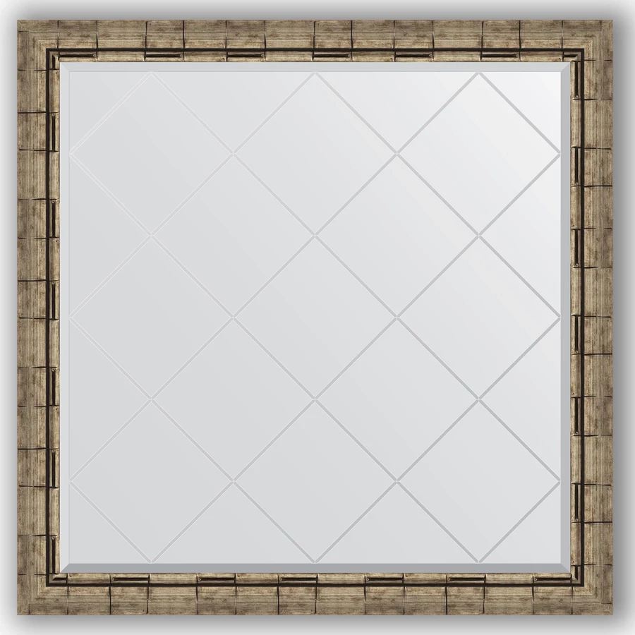 Зеркало 103х103 см серебряный бамбук Evoform Exclusive-G BY 4437 - фото 1