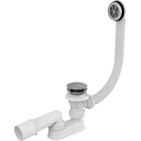 Слив-перелив для ванны AlcaPlast A505KM-80 автомат, хром