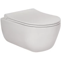 Унитаз подвесной Berges Ego XL 082118 безободковый, с сиденьем микролифт, белый