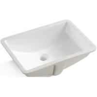 Раковина Bond Cube S96-530 52,5x37 см, встраиваемая снизу, белый глянец