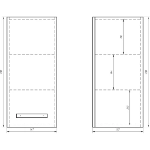 Изображение товара шкаф одностворчатый 34,7x77 см белый глянец r dreja almi 99.0210