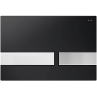 Кнопка смыва IDDIS Unifix UNI06BCi77 для инсталляции, черный матовый/хром
