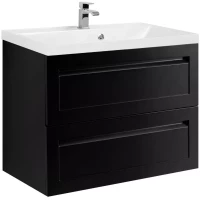 Тумба под раковину Art&Max Platino AM-Platino-750-2C-SO-NM 73,6 см, подвесная, черный матовый