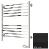 Полотенцесушитель электрический 600x500 черный матовый МЭМ правый Сунержа Флюид 2.0 31-5221-6050