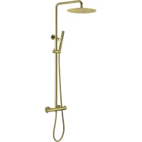 Душевая система Allen Brau Fantasy 5.11001-GB 300 мм, с термостатом, золотой матовый