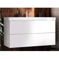 Тумба под раковину Art&Max Verona Push AM-Verona-Push-1000-2C-SO-BI-TS 99,6 см, подвесная, белый матовый с текстурой