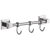Планка с крючками Haiba HB8615-3 для ванны, хром