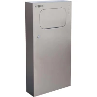 Контейнер для мусора Nofer 14107.S 13л, настенный, нержавеющая сталь