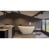 Ванна из литьевого мрамора Whitecross Spinel A 0209.150070.100 150x70 см, отдельностоящая, белый глянец