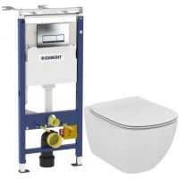Комплект подвесной унитаз Ideal Standard Tesi T007901 + T352701 + система инсталляции Geberit 458.125.21.1