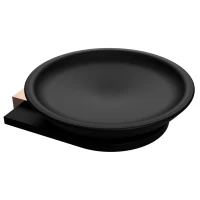 Мыльница Bemeta Galla 108108020 настенная, черный матовый/розовое золото