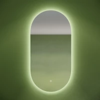 Зеркало Sancos Oval OV45C 45x90 см, с LED-подсветкой, сенсорным выключателем, диммером