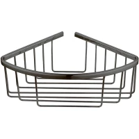 Полка для ванной Aquatek Вега AQ4006BGM 18,5x18,5 см, угловая, оружейная сталь матовый  