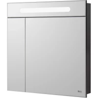 Зеркальный шкаф черный глянец 80x81 см Roca Victoria Nord Black Edition ZRU9000100