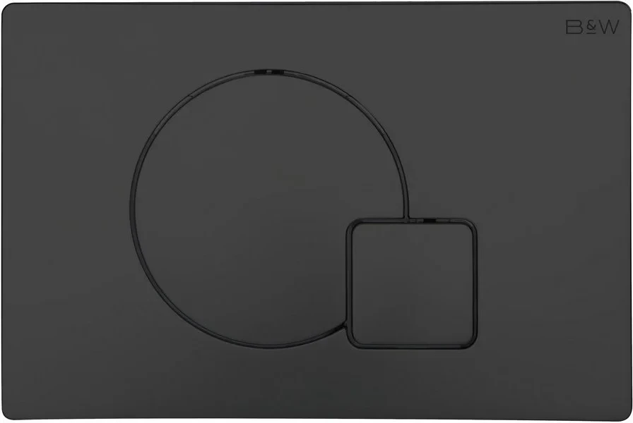 Смывная клавиша Black & White Universe WPI-09522 черный матовый 09522 комплект инсталляция с унитазом berges line black с микролифтом клавиша