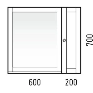 Изображение товара шкаф одностворчатый белый матовый l/r corozo техас sd-00000328