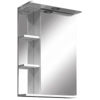 Зеркальный шкаф 45x70 см белый глянец/белый матовый R Stella Polar Нелея SP-00000223