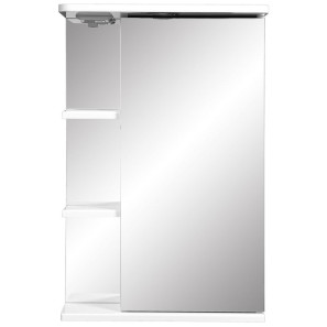 Изображение товара зеркальный шкаф 45х70 см белый глянец/белый матовый r stella polar нелея sp-00000223