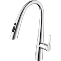 Смеситель для кухни Vincea VKF-176CH с выдвижным изливом, хром