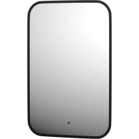 Зеркало Defesto Aura DF 2962R 40x60 см, с LED-подсветкой, сенсорным выключателем, диммером, черный матовый